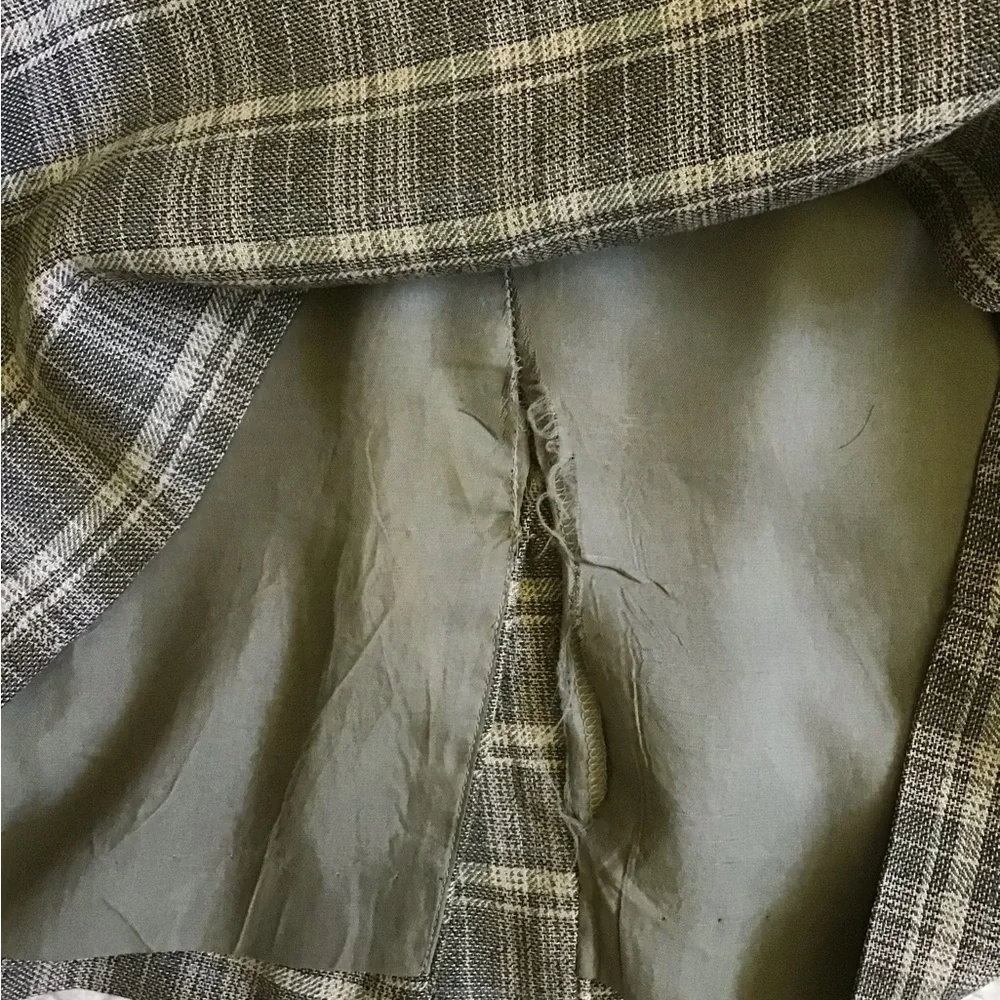 Gray/Sage Green Plaid Skirt Set - Picture 9 of 9